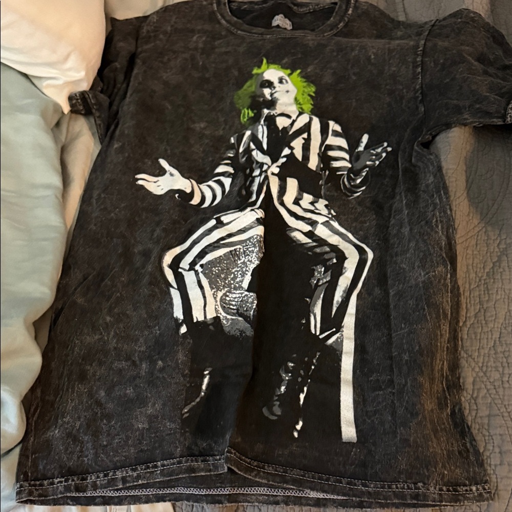 Black Beetlejuice Graphic Short Sleeve Tee